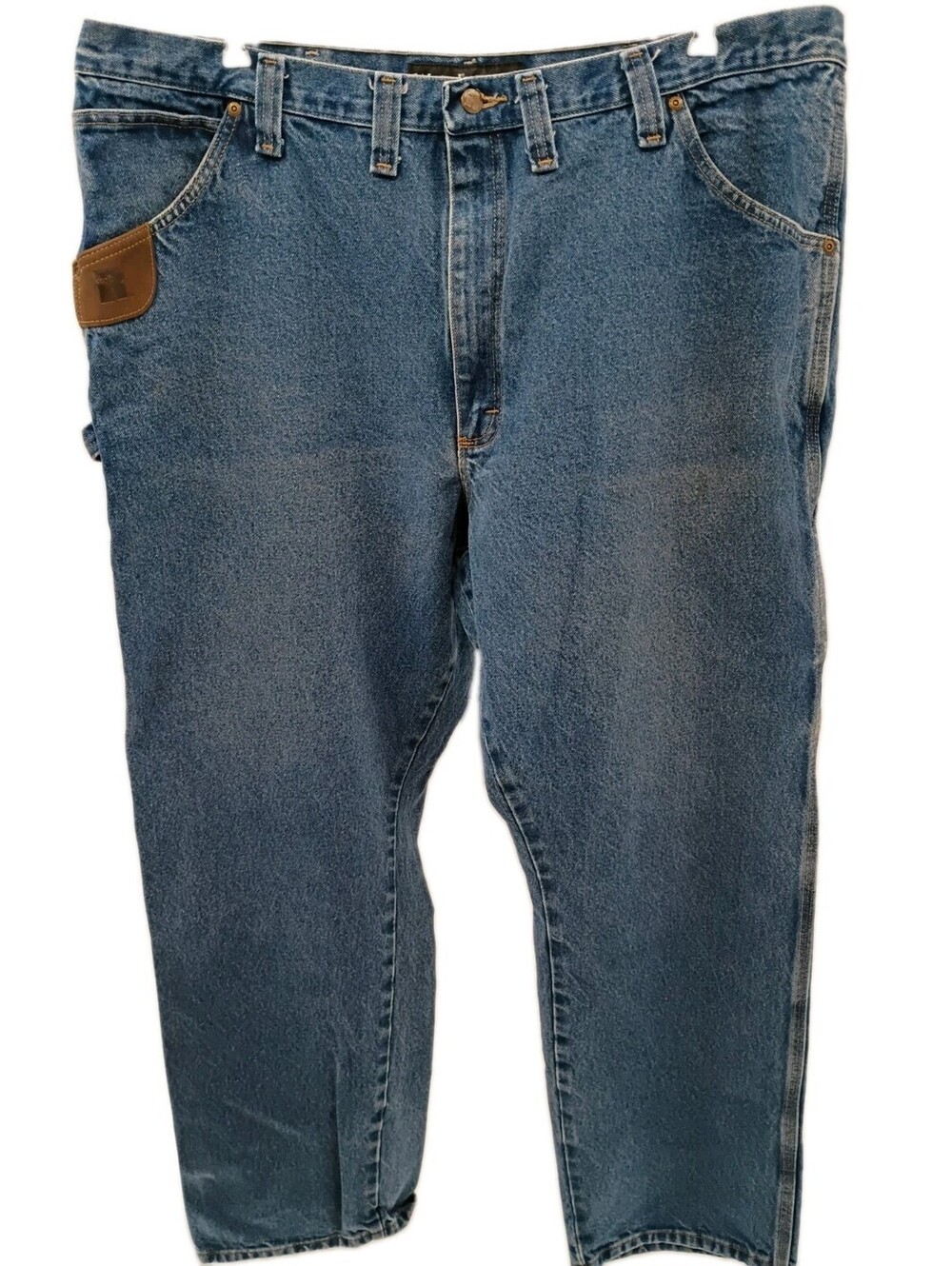 Wrangler Riggs Workwear Jeans Men's 44x32 Blue Denim Outdoor Utility Work Pants